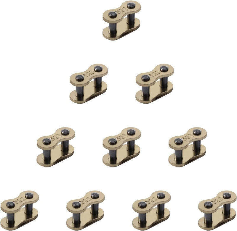 KAMIER 520 Chain Master Connect Link Gold for 250cc 300cc Suzuki DR200SE DRZ250 RMZ250 DRZ400 CRF150F CRF250F CRF450R YZ125 YZ250F YZ450F KX125 KX450F KLR650 Pit Dirt Bike Motorcycle ATV Quad Parts - Image 1